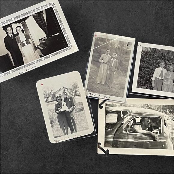 Love and Marriage Vintage Antique Couple Portrait Snapshot Photograph Lot - Picture 12 of 14